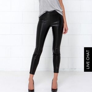 BB Dakota Alyssa Black Vegan Leather Pants